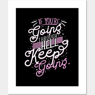 'Keep Going' Cancer Awareness Shirt Posters and Art